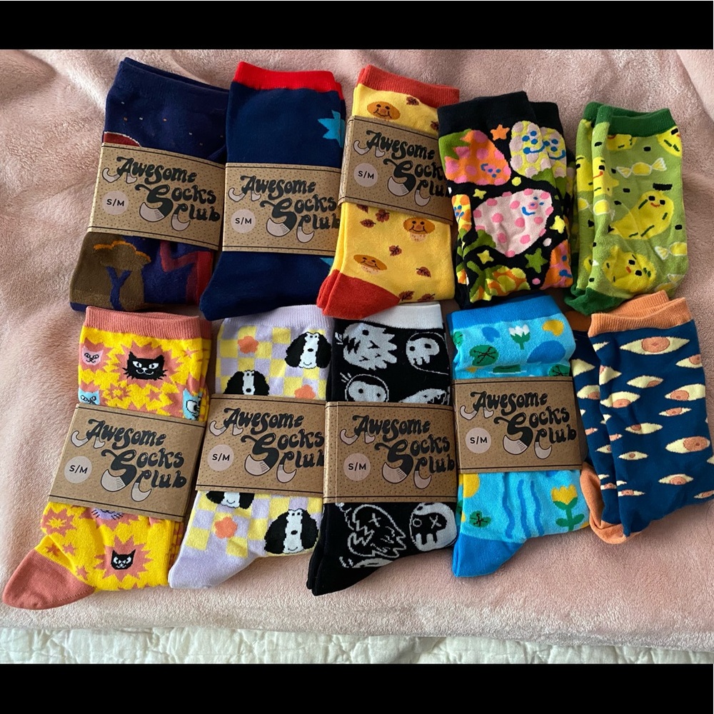 10 pairs of socks from the Awesome Socks Club!